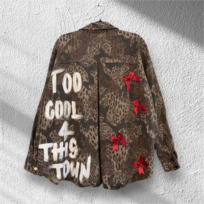 Giacca denim maculata ‘Too cool’