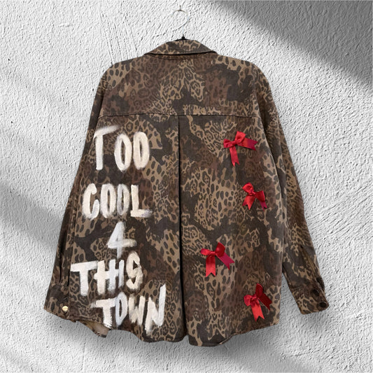 Giacca denim maculata ‘Too cool’