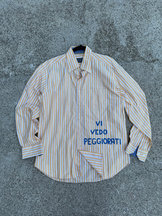 Camicia righe ‘Vi Vedo Peggiorati’