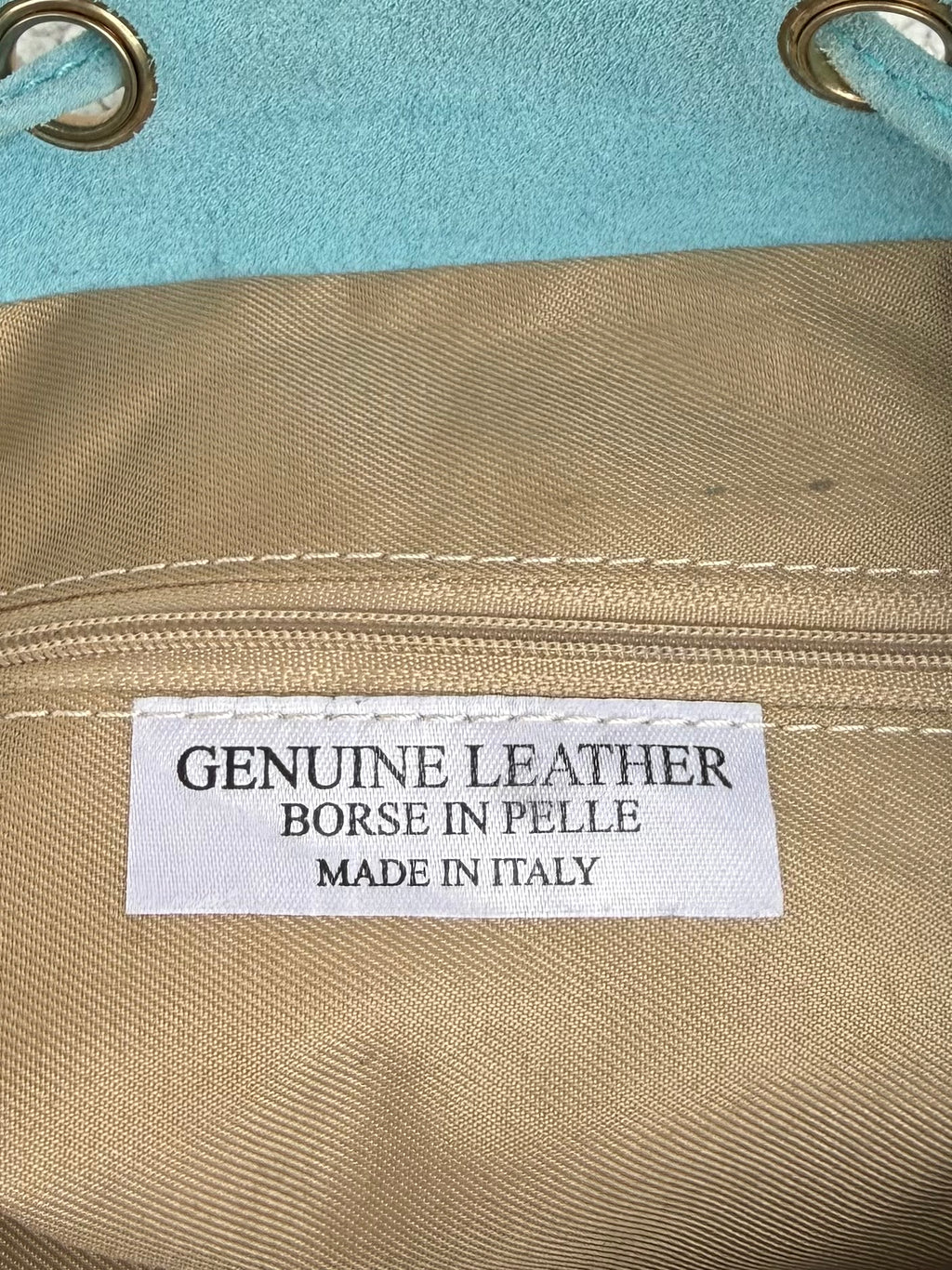 Secchiello frange in pelle
