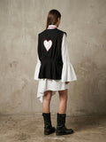 Gilet vintage  ‘ghost red heart’ handmade