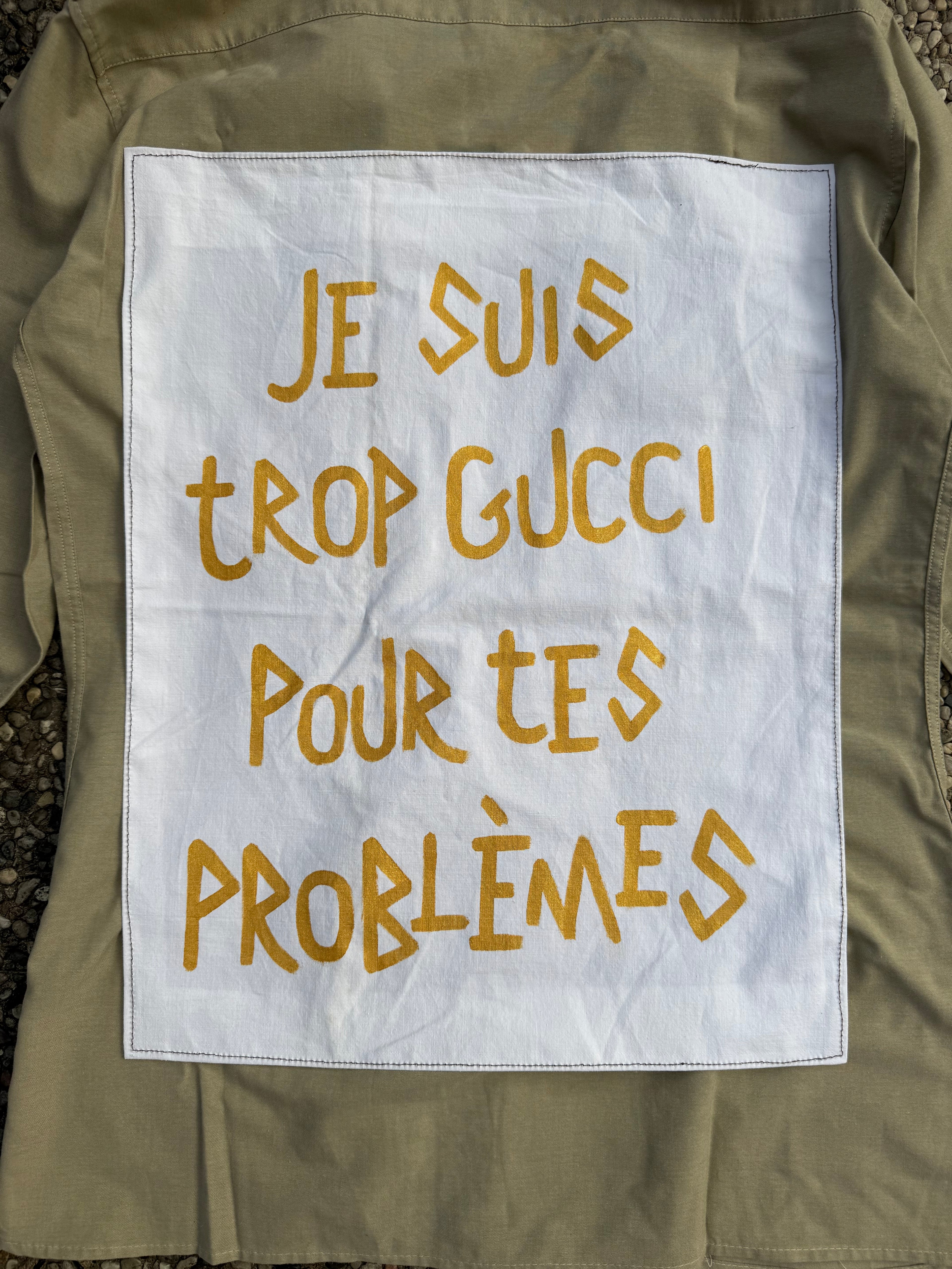 Camicia ‘je suis trop Gucci’ reworked