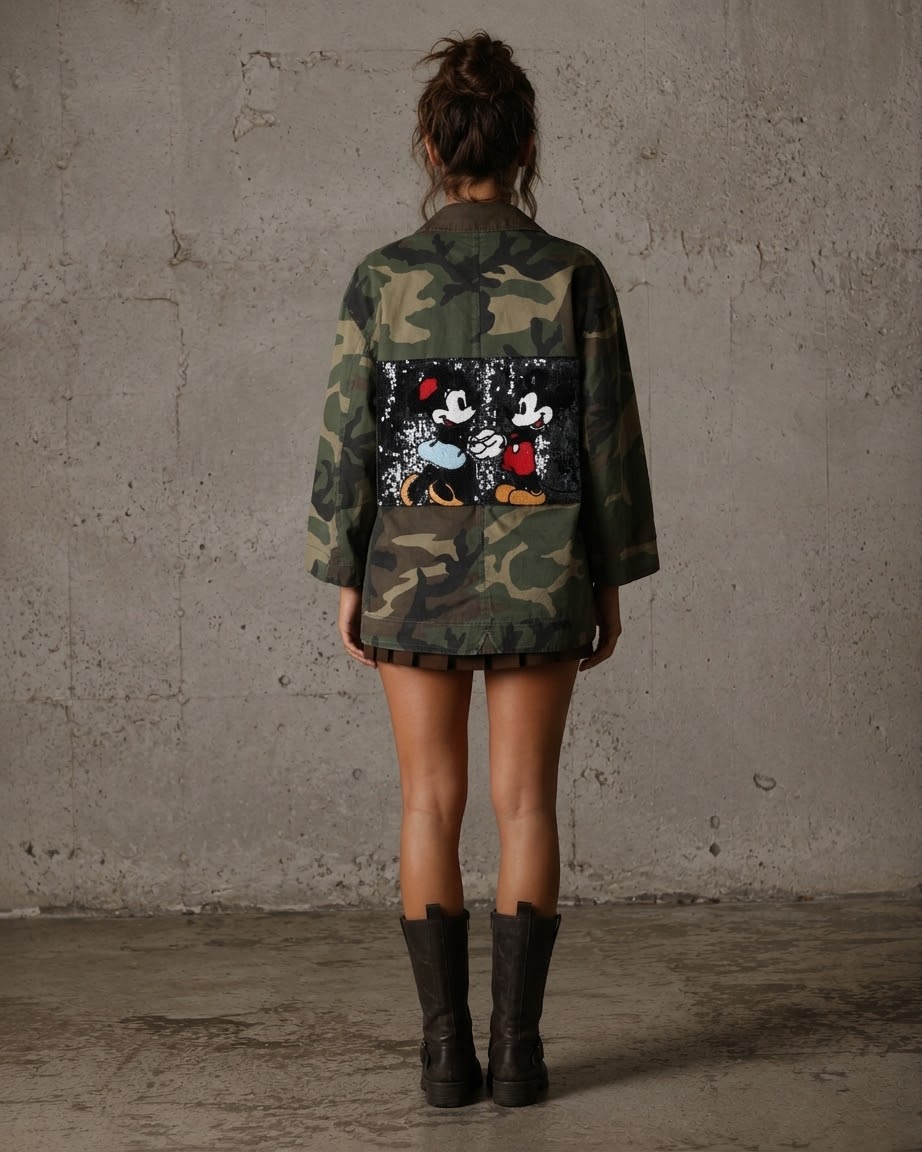 Giacca militare ‘Mickey e Minnie’
