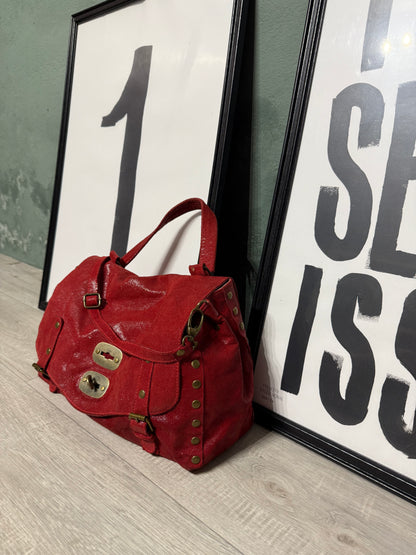 Postina in pelle ciliegia