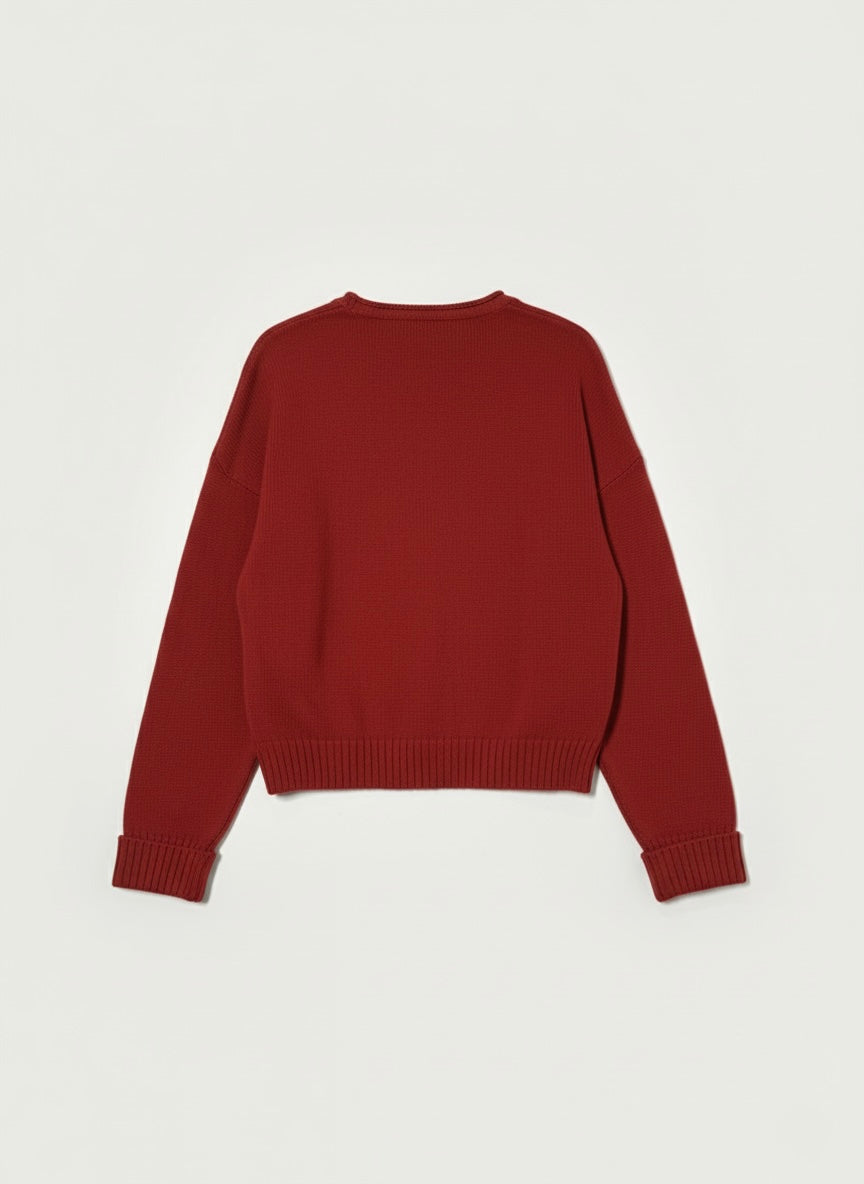 Maglioncino vintage tricot cotone patch