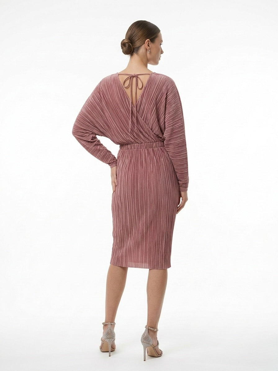 Abito midi plisse asos