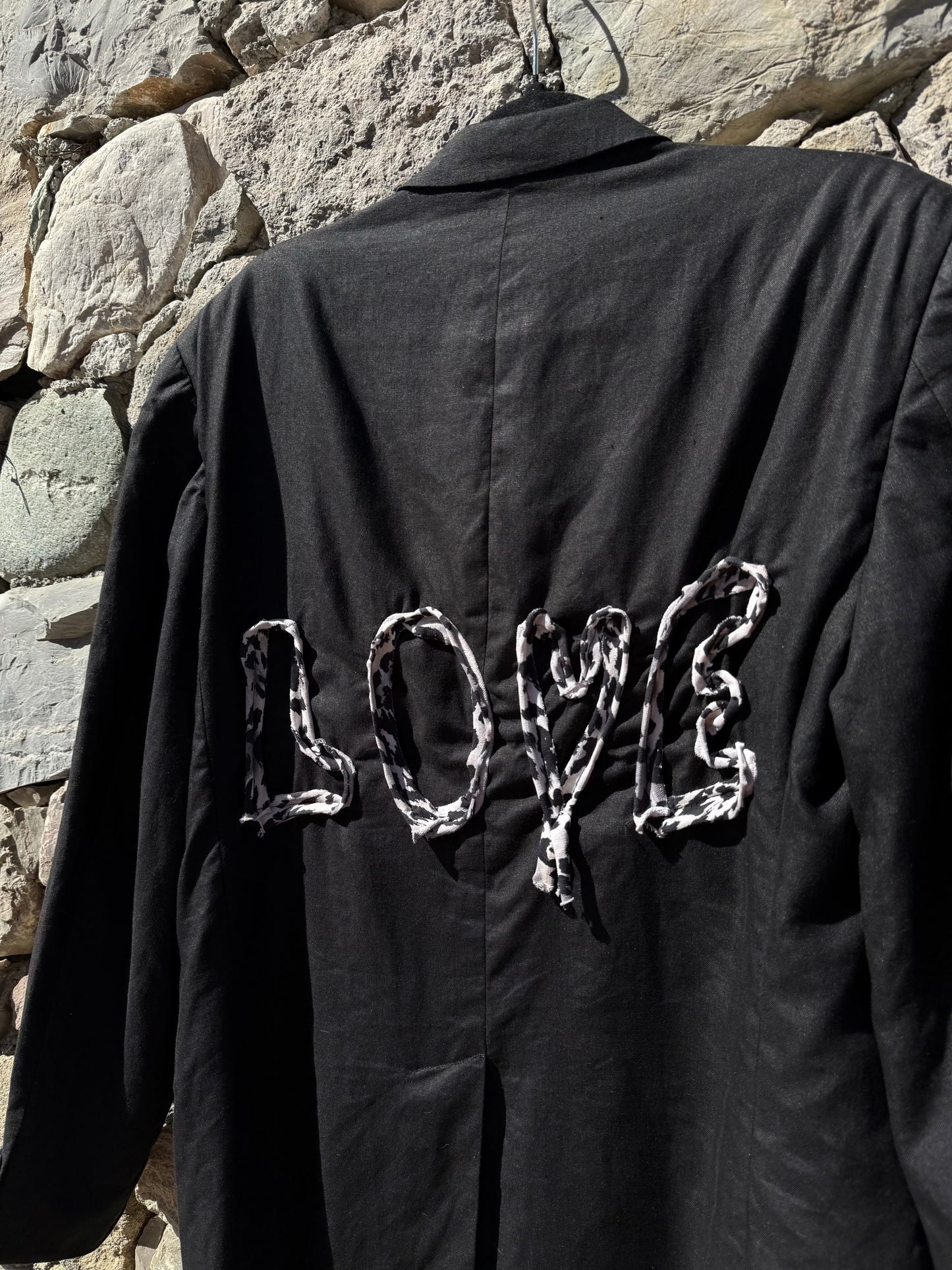 Blazer ‘Love’ maculato handmade