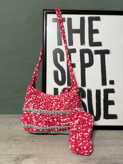 Borsa a spalla-tracolla crochet uncinetto