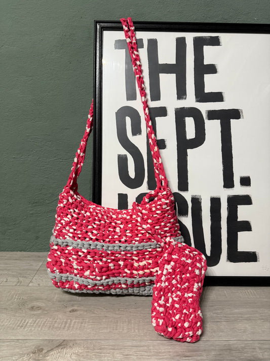 Borsa a spalla-tracolla crochet uncinetto