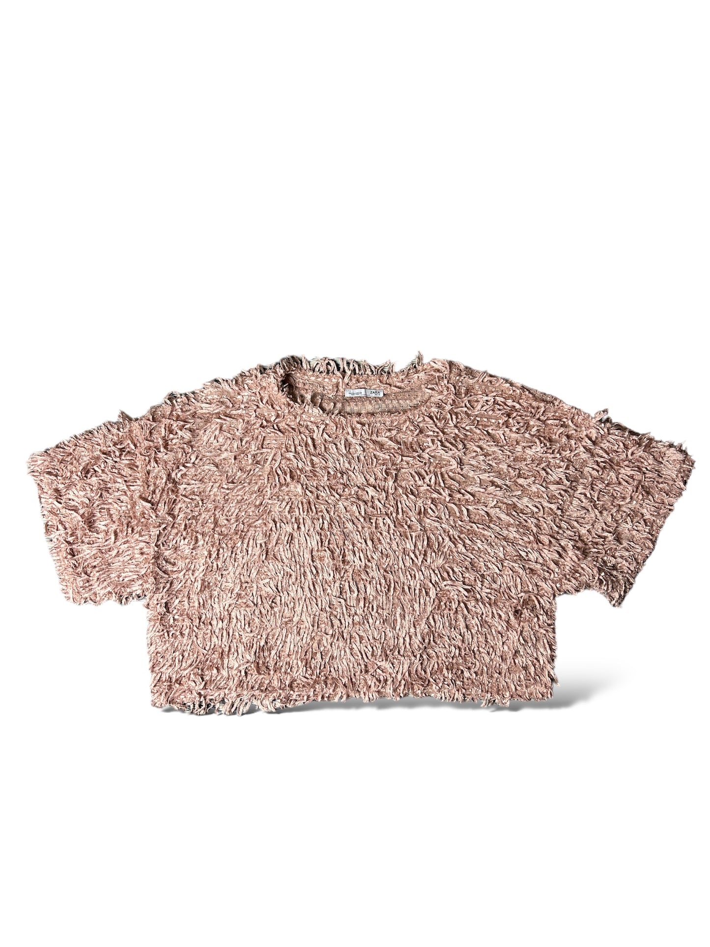 T-shirt piume rosa cipria tg.L