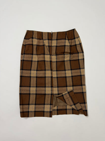 Gonna longuette vintage tartan check
