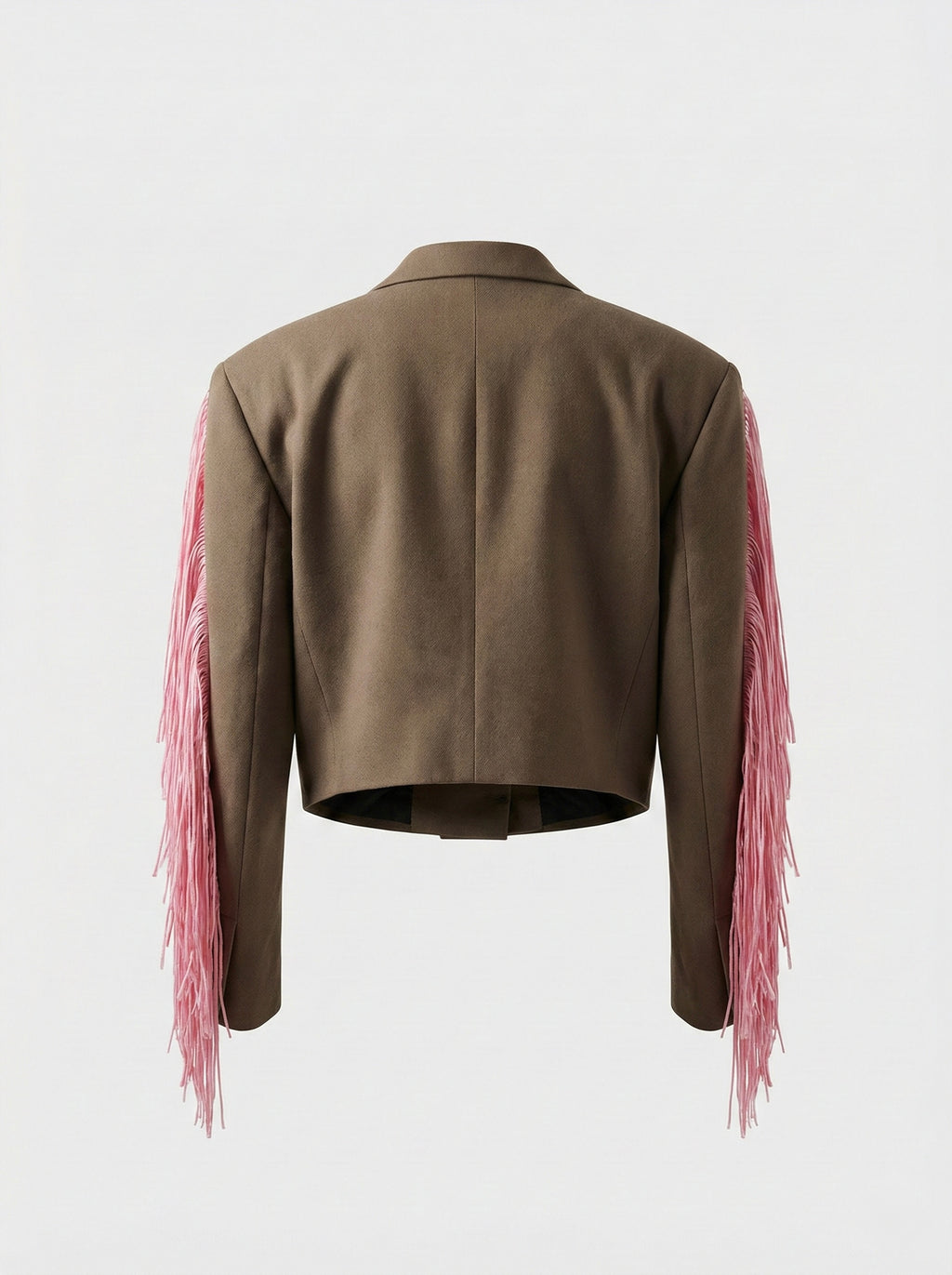 Blazer crop ‘Pink fringes’