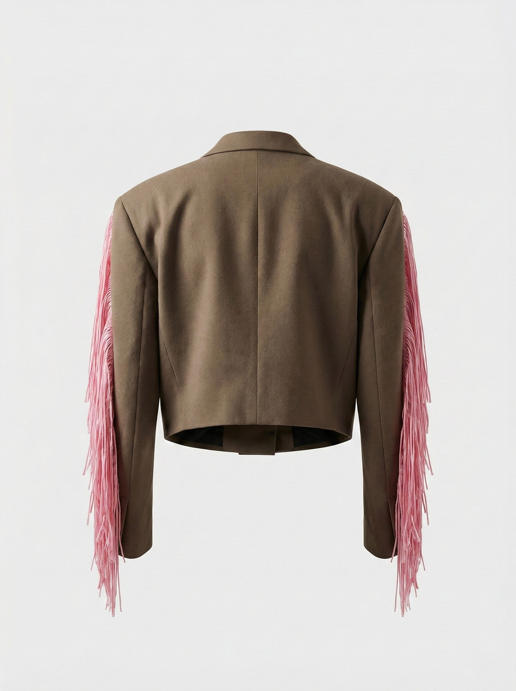 Blazer crop ‘Pink fringes’