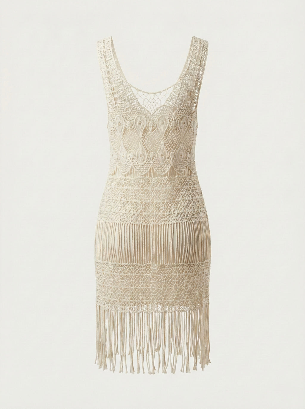 Gilet macrame frange