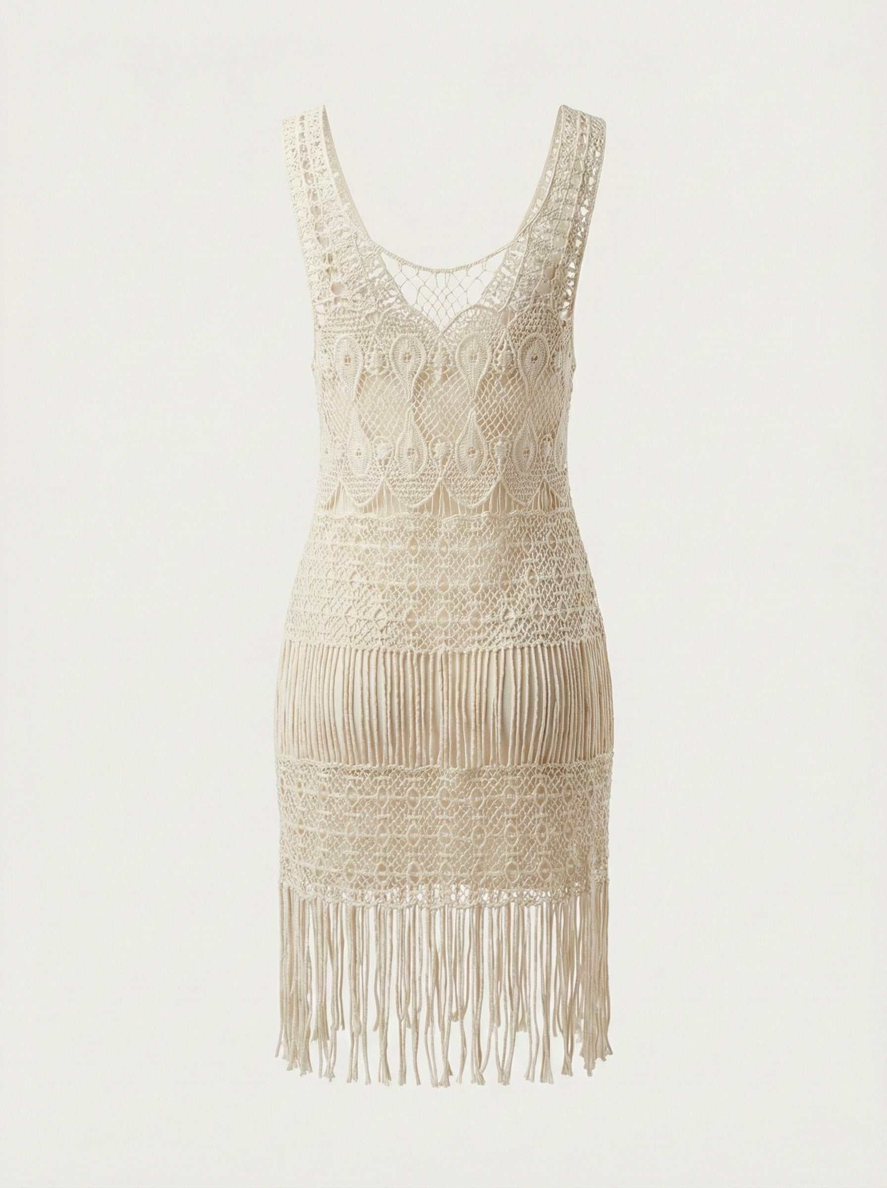 Gilet macrame frange