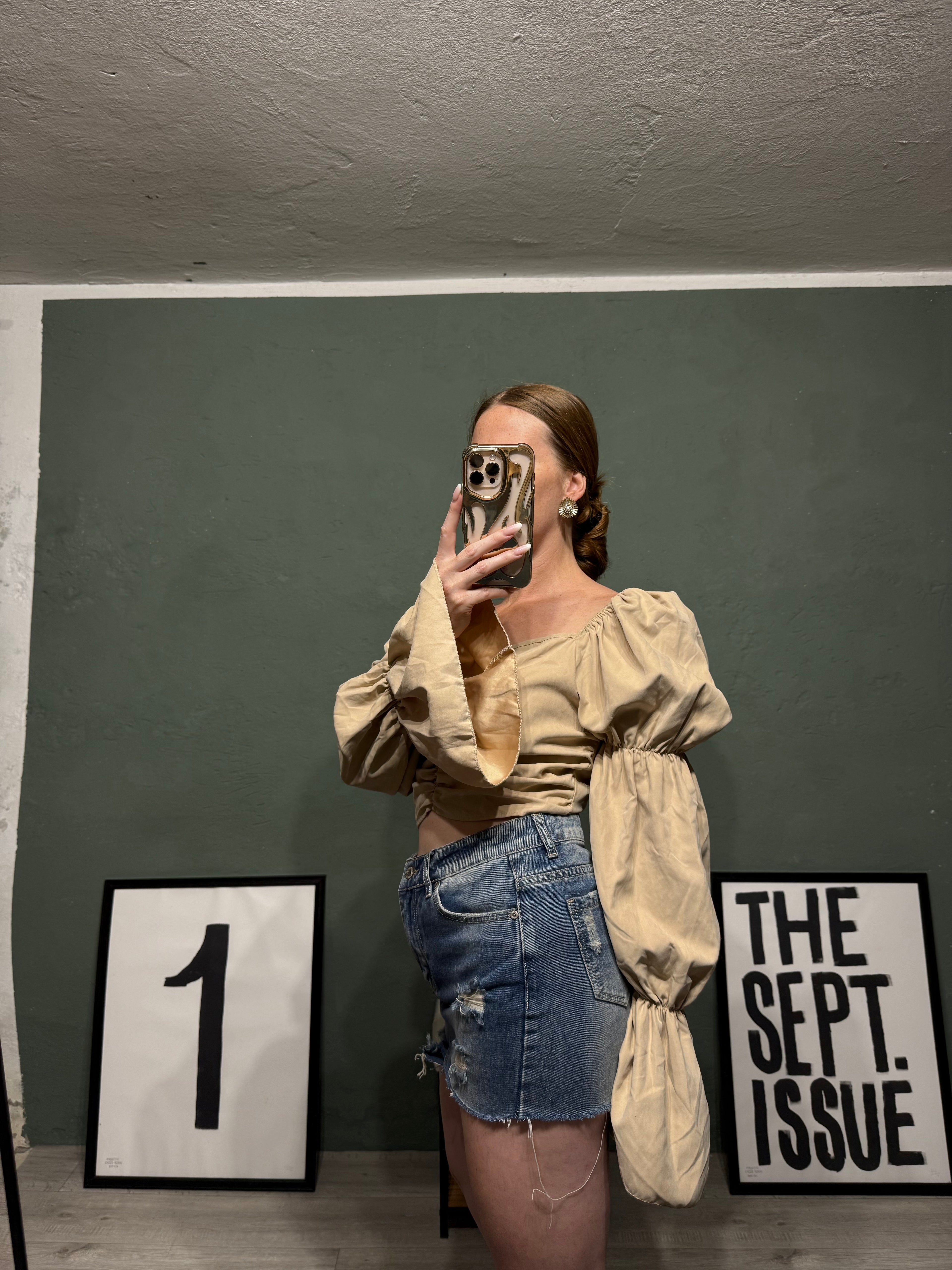 Top maniche sbuffo