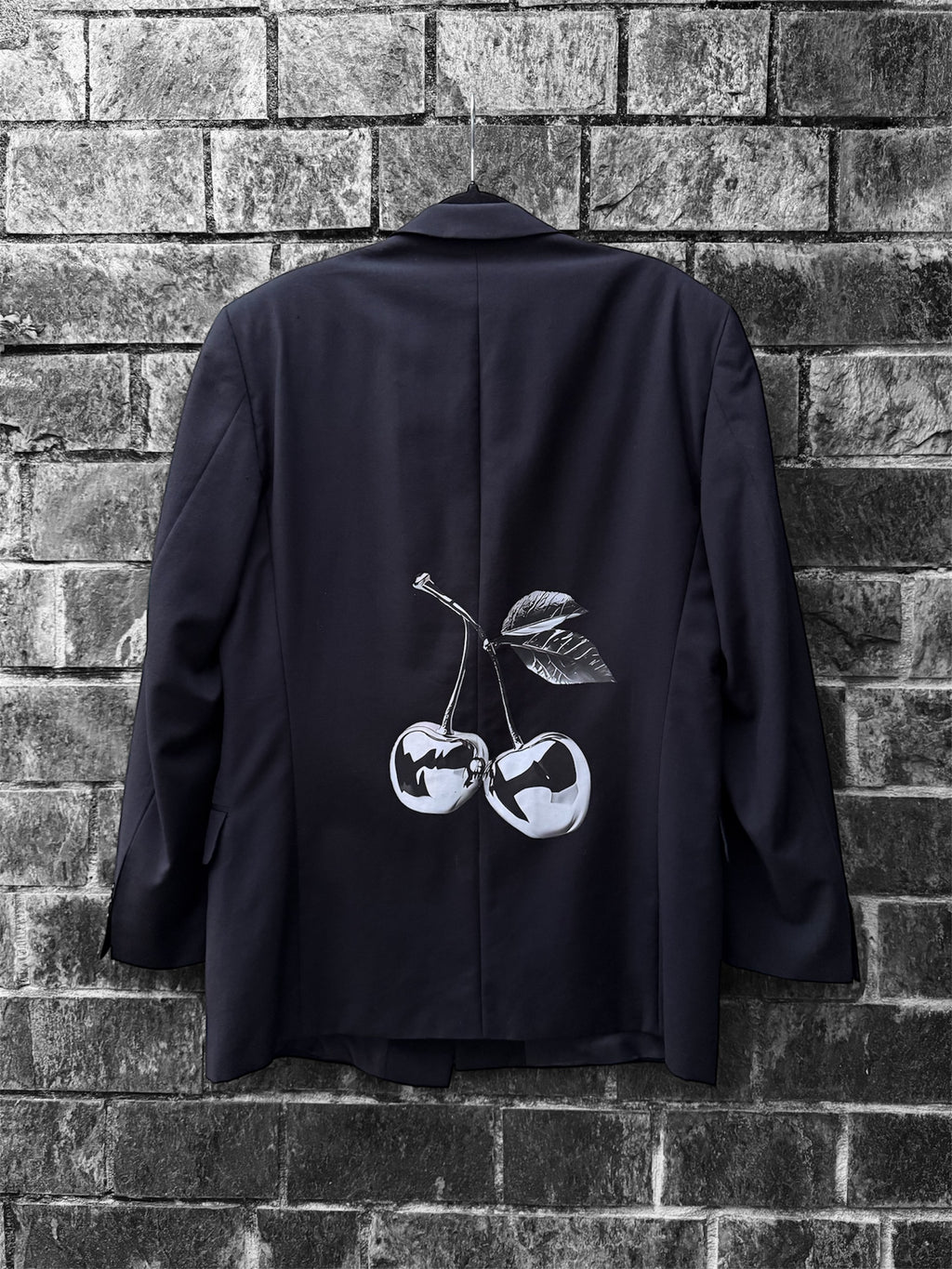 Blazer doppiopetto ‘ Silver Cherry ’ handmade