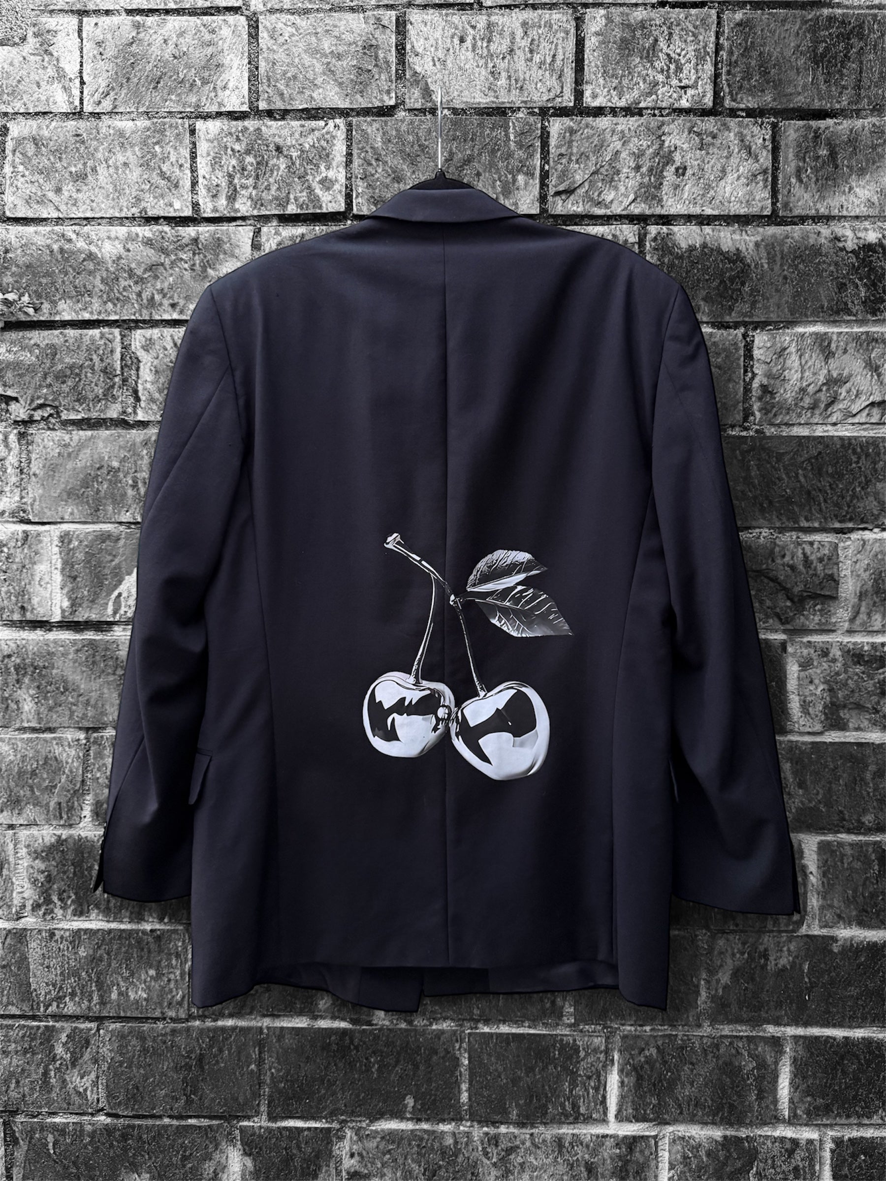 Blazer doppiopetto ‘ Silver Cherry ’ handmade