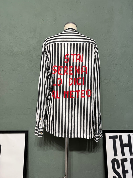 Camicia righe scritta ‘Stai Serena’ tg.L
