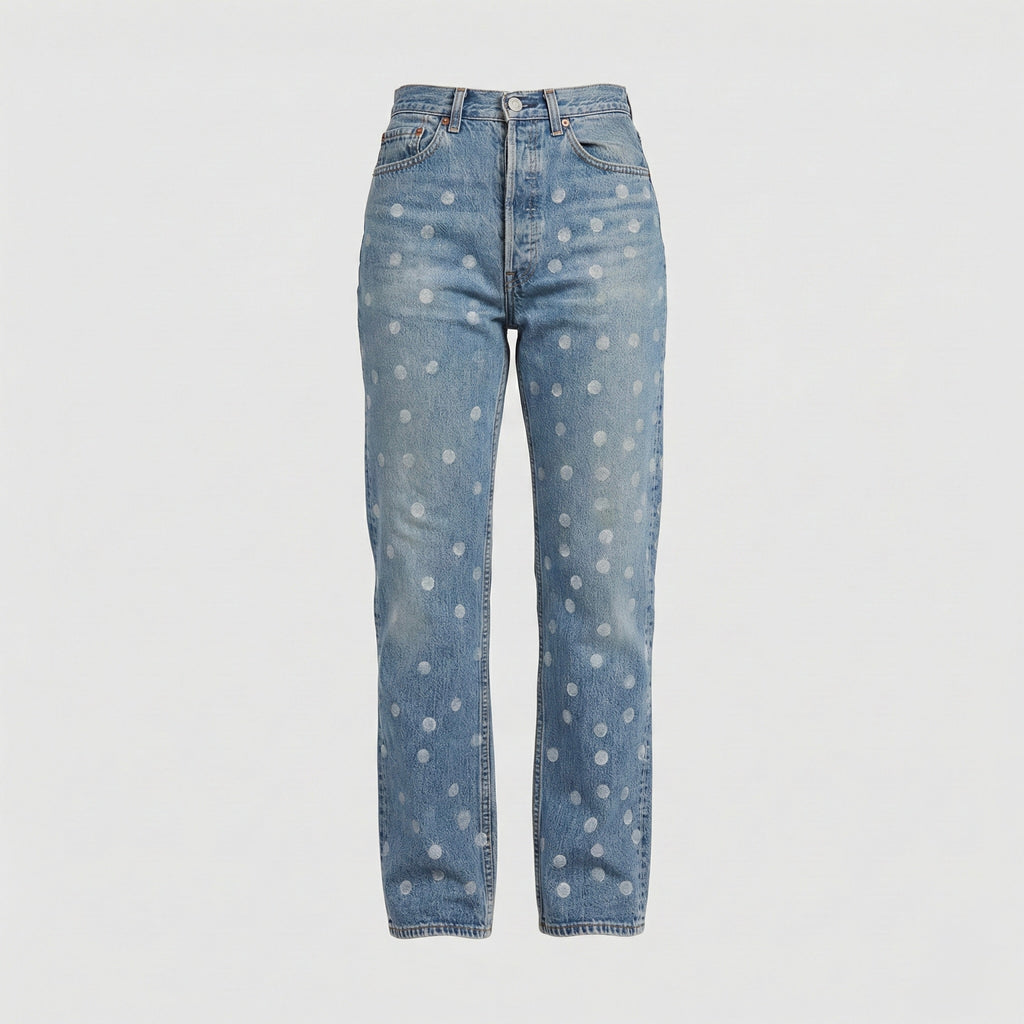Jeans Levi’s 501 ‘Silver dots’ handmade- customized