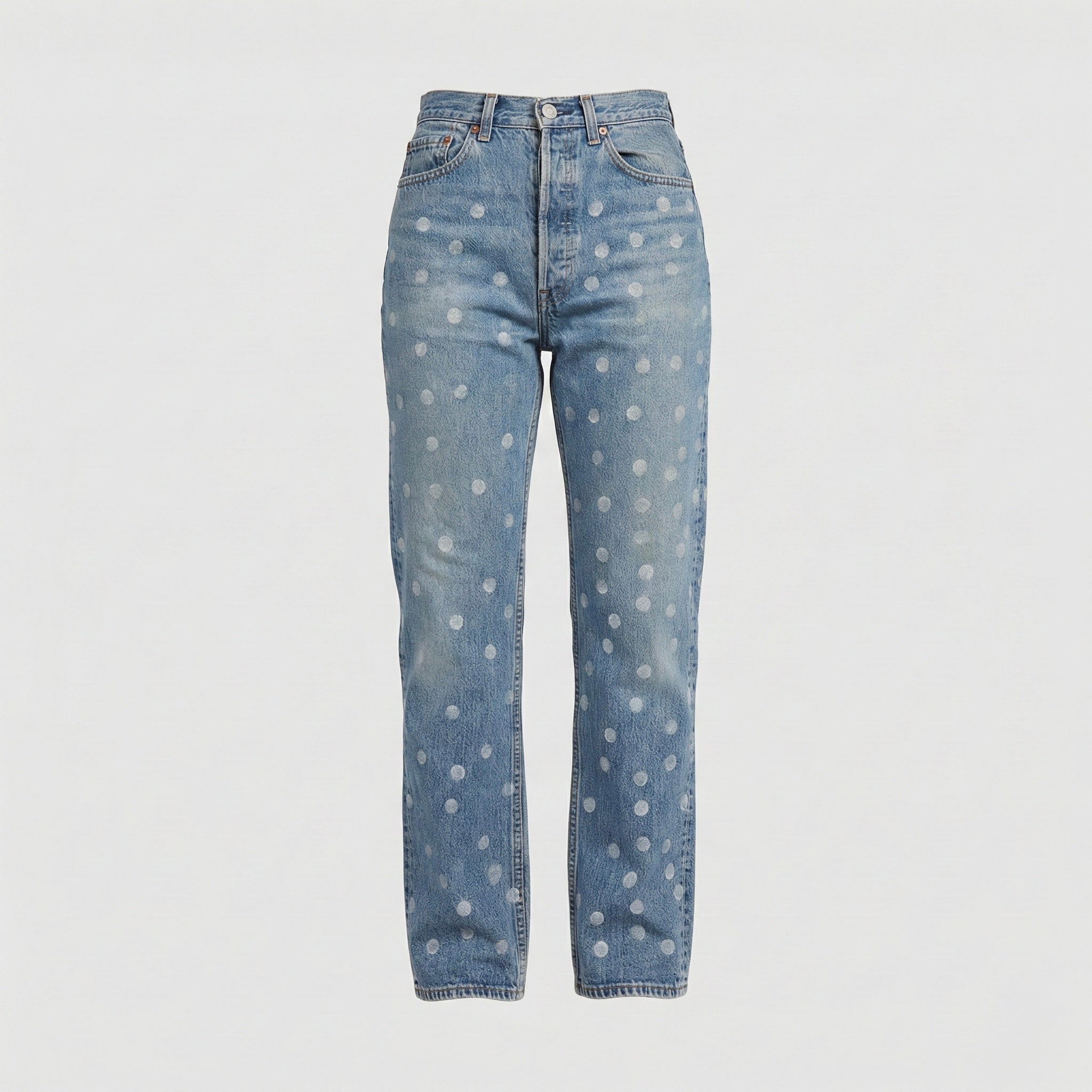 Jeans Levi’s 501 ‘Silver dots’ handmade- customized