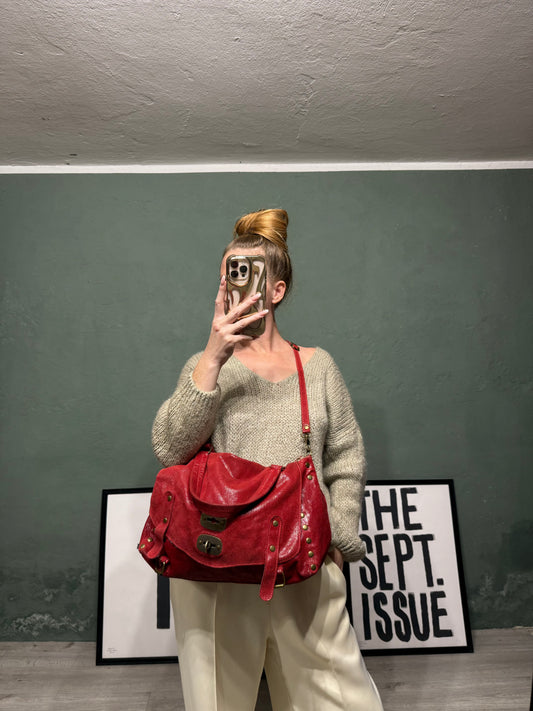 Postina in pelle ciliegia