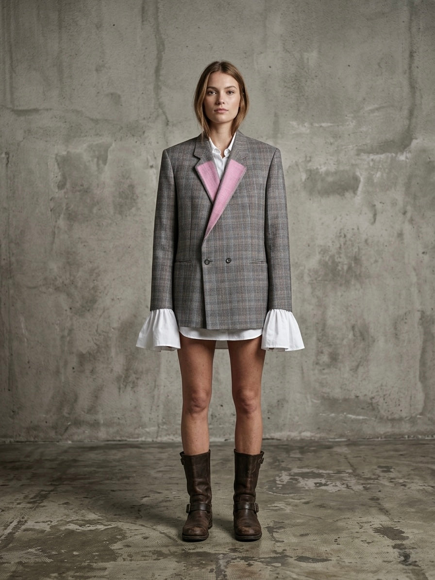 Blazer doppiopetto ‘Better late than ugly’