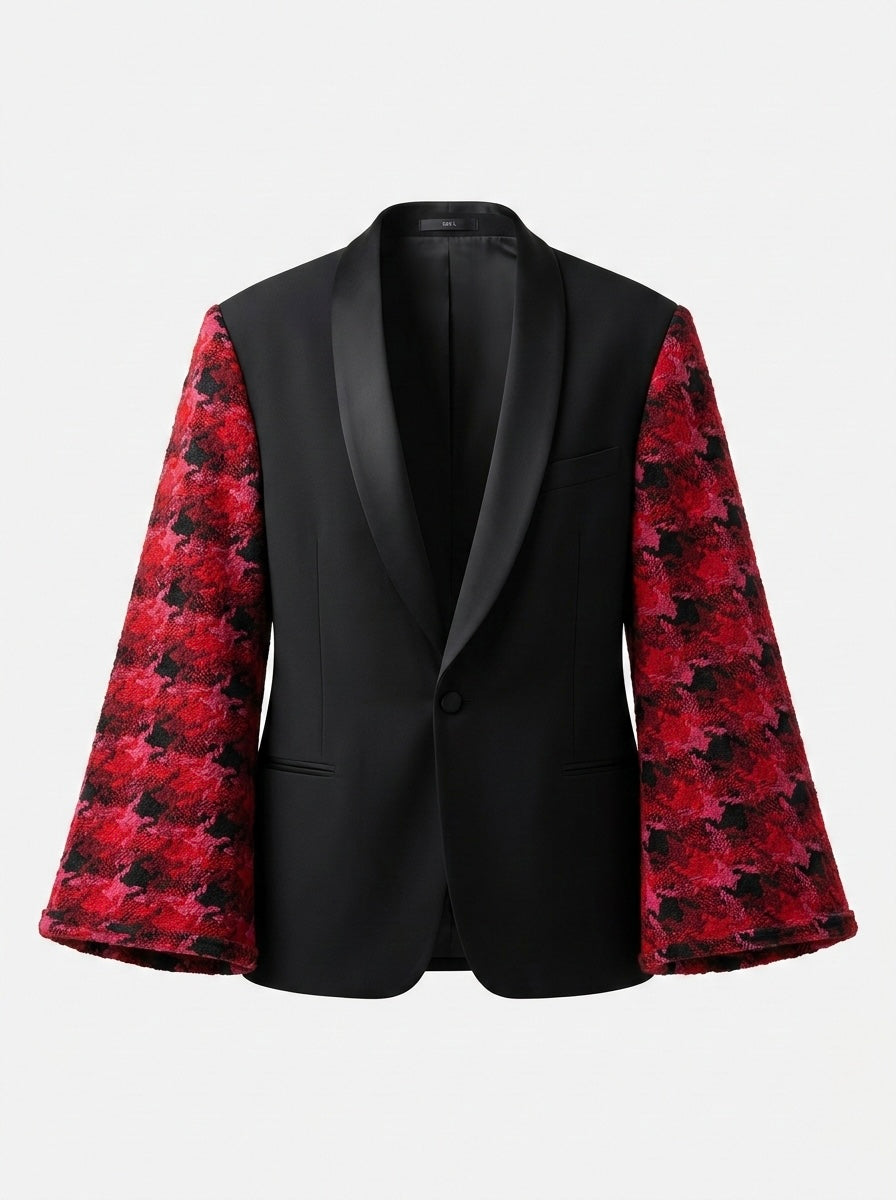 Blazer vintage ‘Tartan sleeves’ reworked