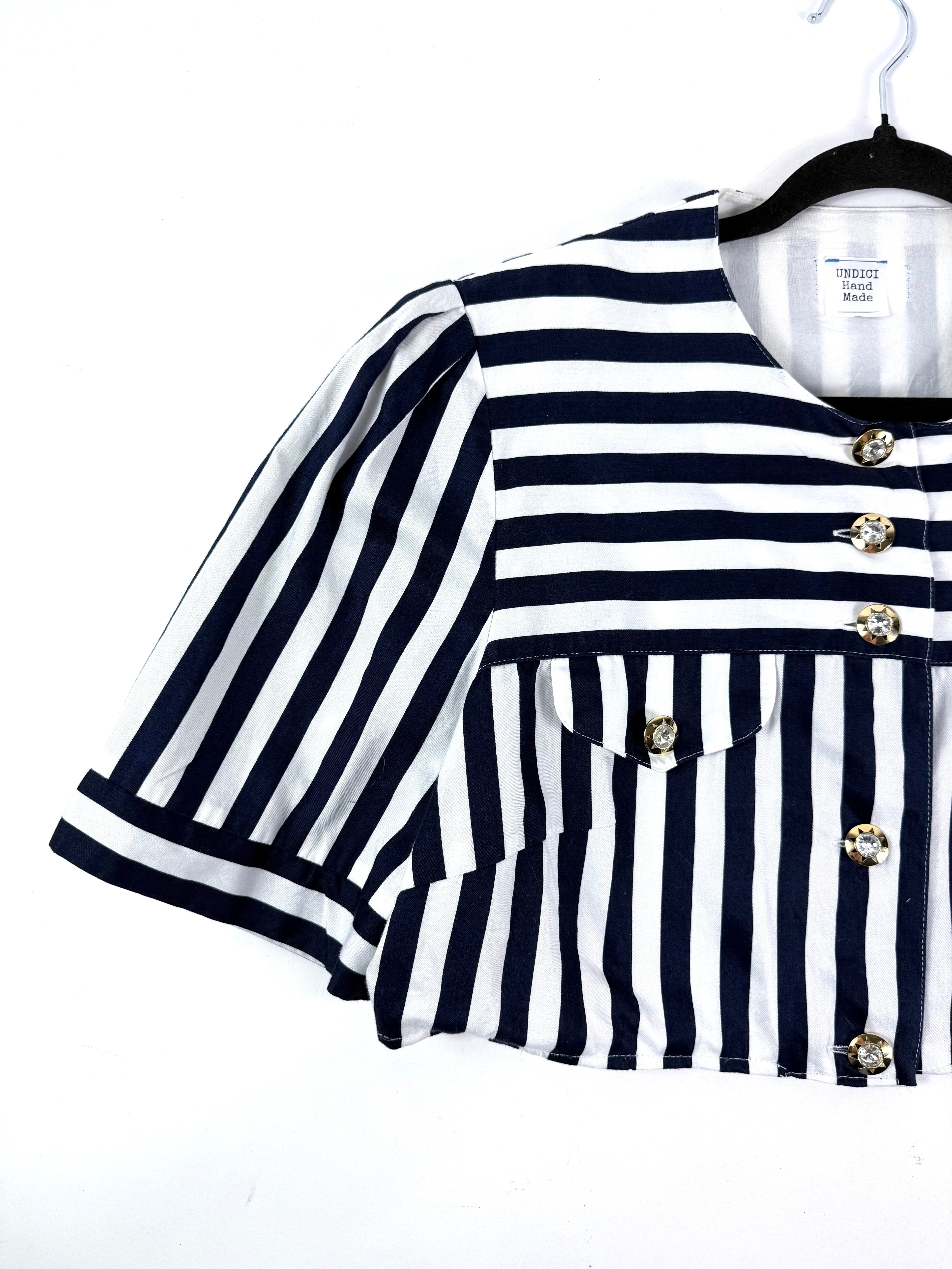 Blazer cropped righe tg.L