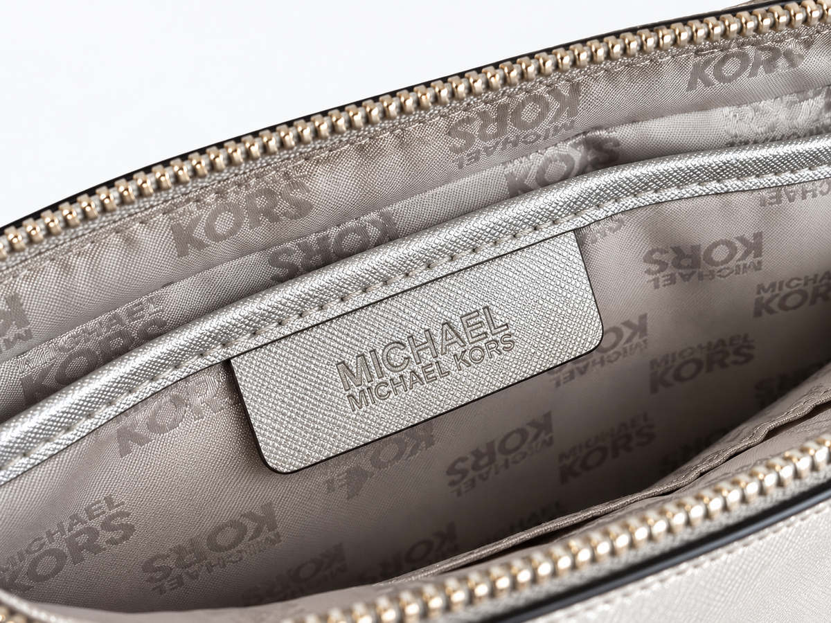 Borsa Michael Kors Crossbody Argento con Borchie