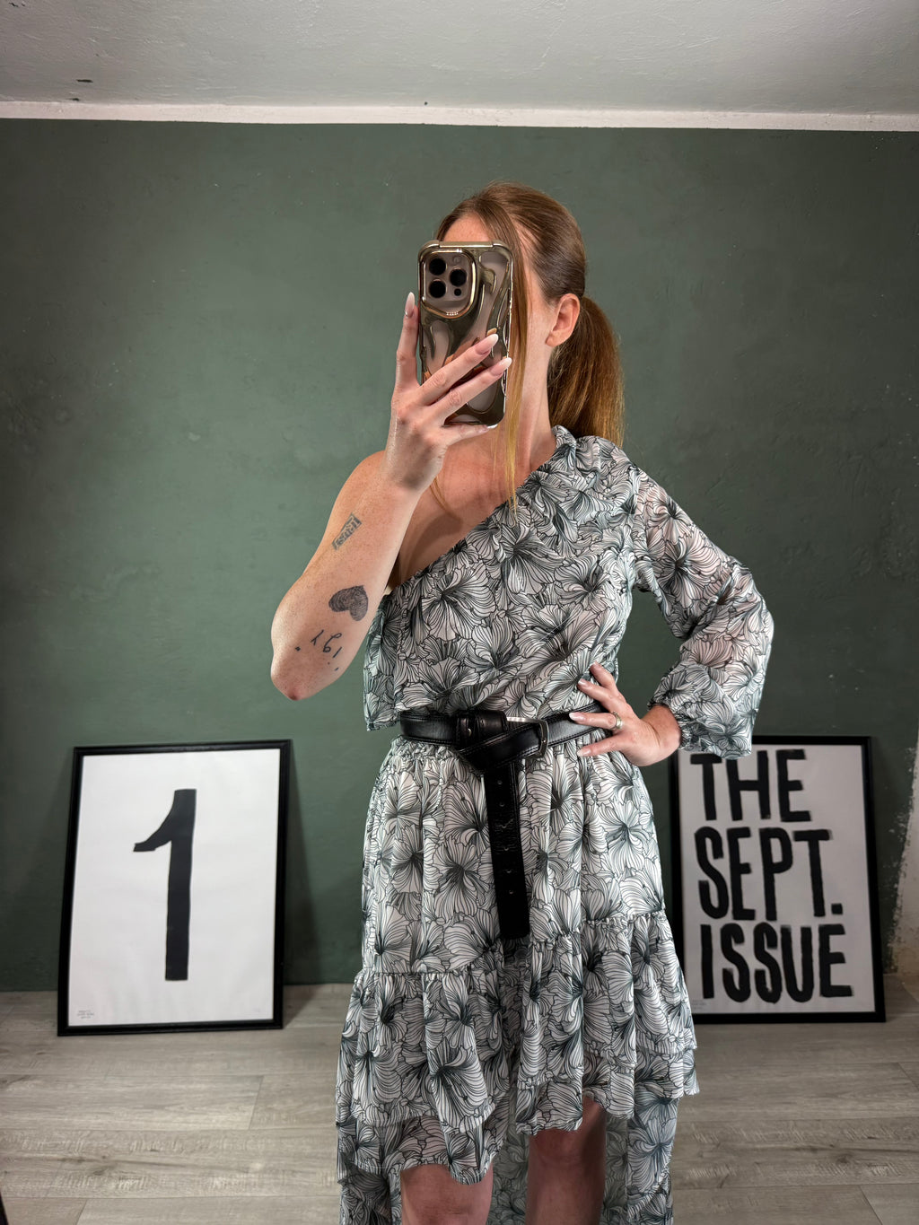 Abito asimmetrico fantasia Revise tg.L