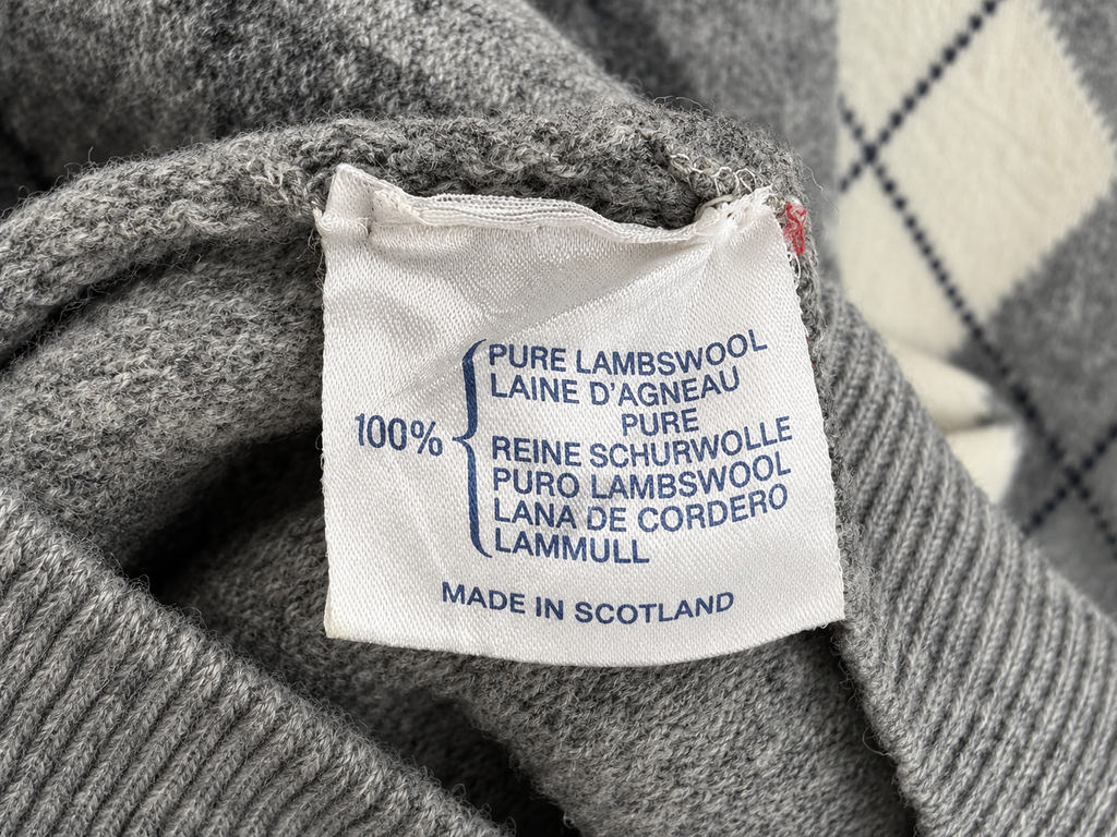 Maglione Vintage Argyle 100% Lambswool – Made in Scotland