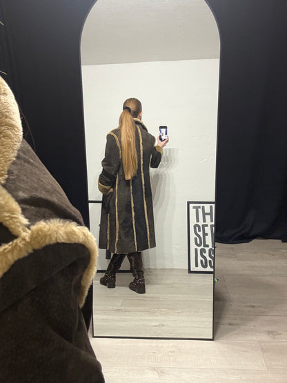 Giacca vintage in pelle - pelliccia