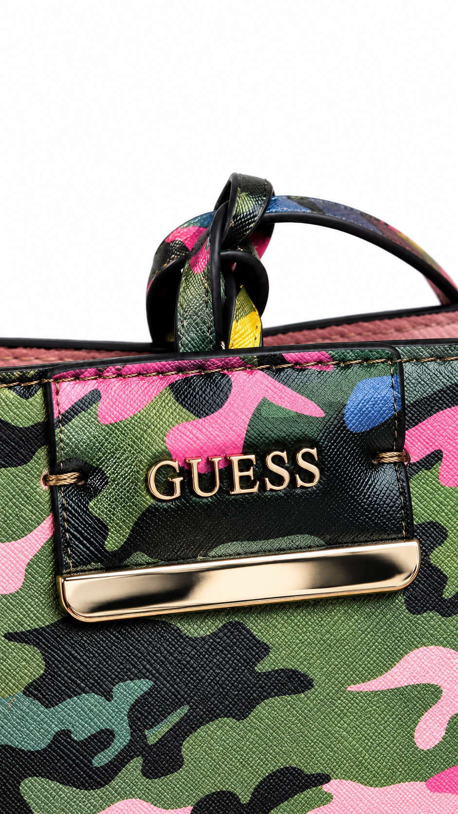 Borsa Guess Shopper Bobbi Reversibile Camouflage Multicolor