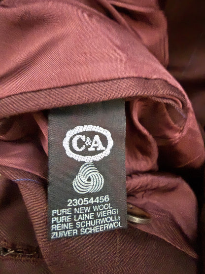 Blazer burgundy doppiopetto ‘Gioconda’ handmade