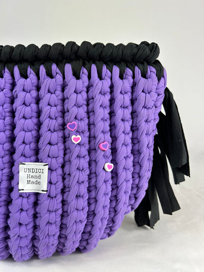 Crochet bag bicolor ‘Love’