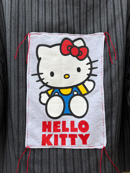 Blazer gessato ‘Hello Kitty’ handmade