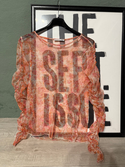 Maglia velata fiori Zara