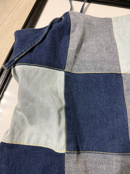 Abito denim patchwork