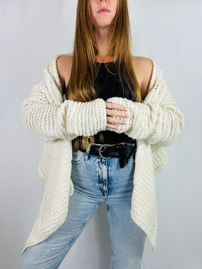 Cardigan tricot panna