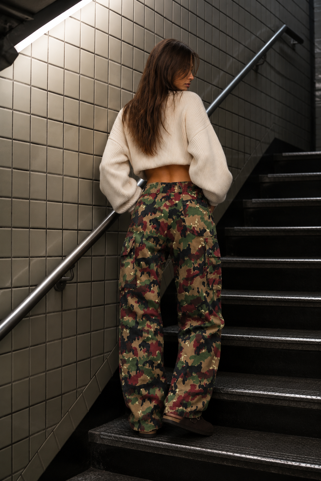 Pantaloni vintage Cargo Camouflage Over