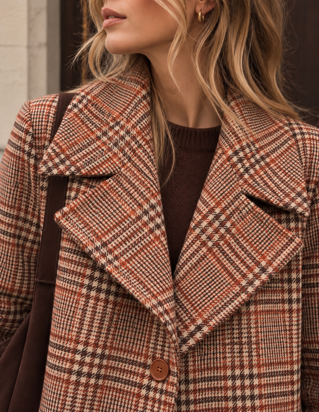 Cappotto monopetto vintage tartan
