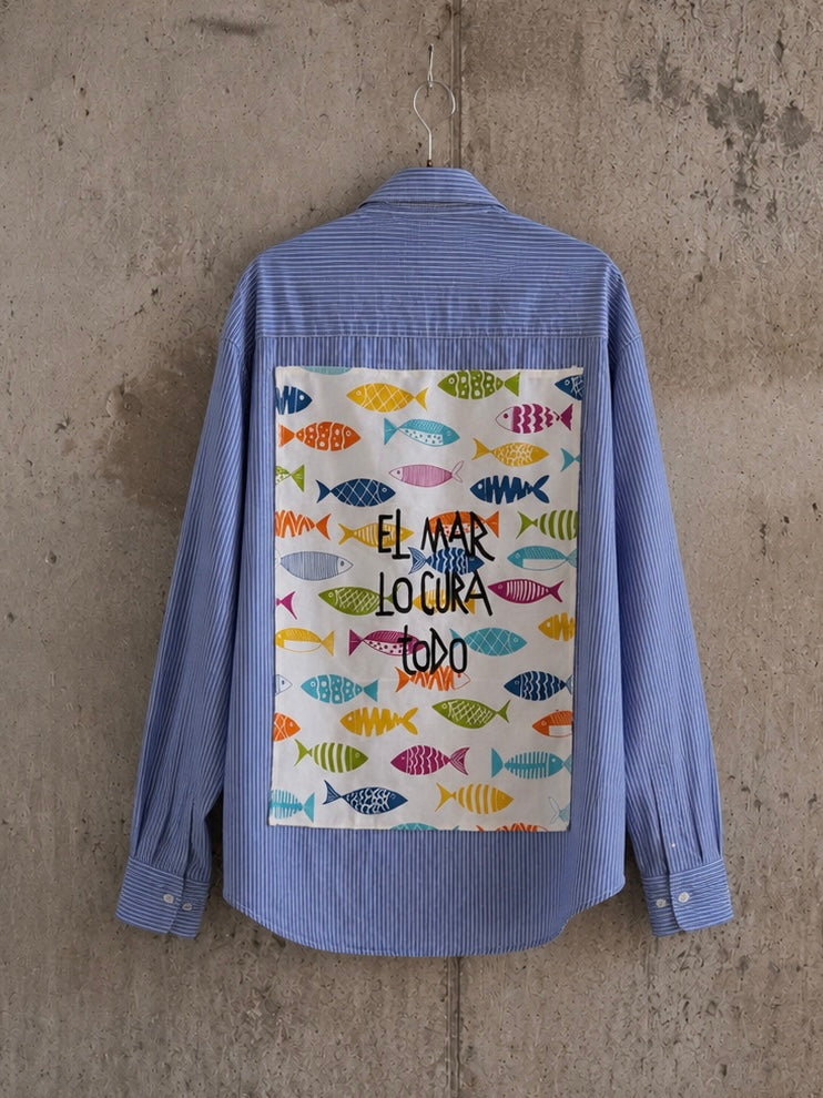 Camicia righe ‘el mar lo cura todo’ 🐟