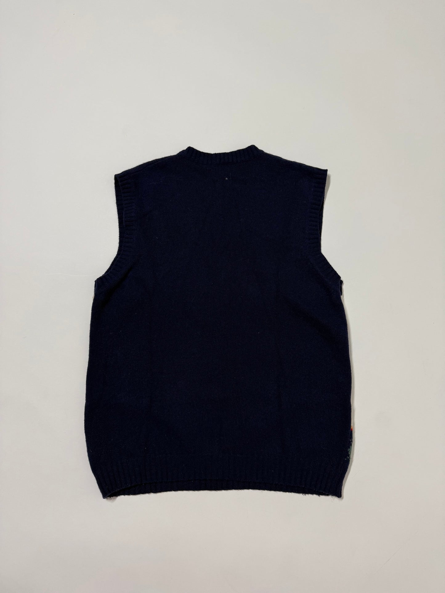 Maglioncino smanicato lana fantasia Benetton