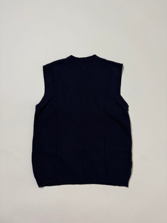 Maglioncino smanicato lana fantasia Benetton