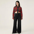 Camicia crop tartan