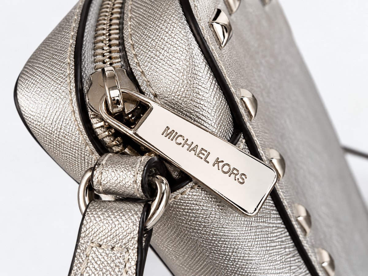 Borsa Michael Kors Crossbody Argento con Borchie