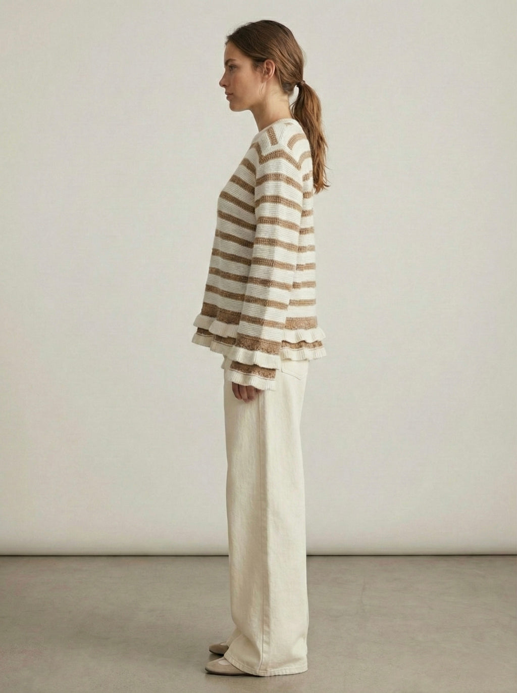 Maglioncino tricot righe 100% cotone