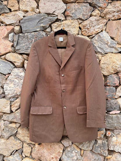 Blazer gessato ‘Sardines’ handmade