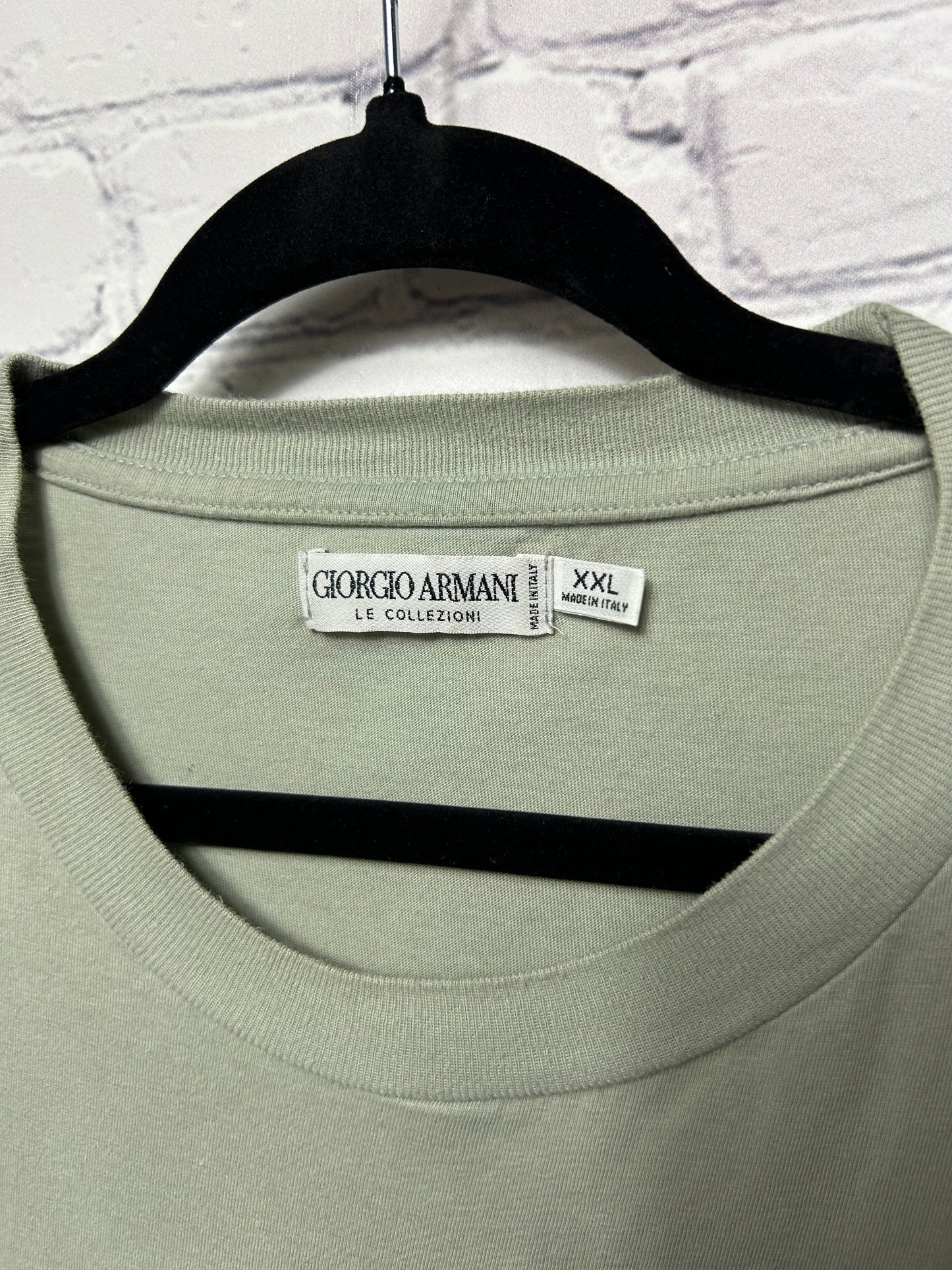 T-shirt vintage verde salvia Giorgio Armani tg.XXL